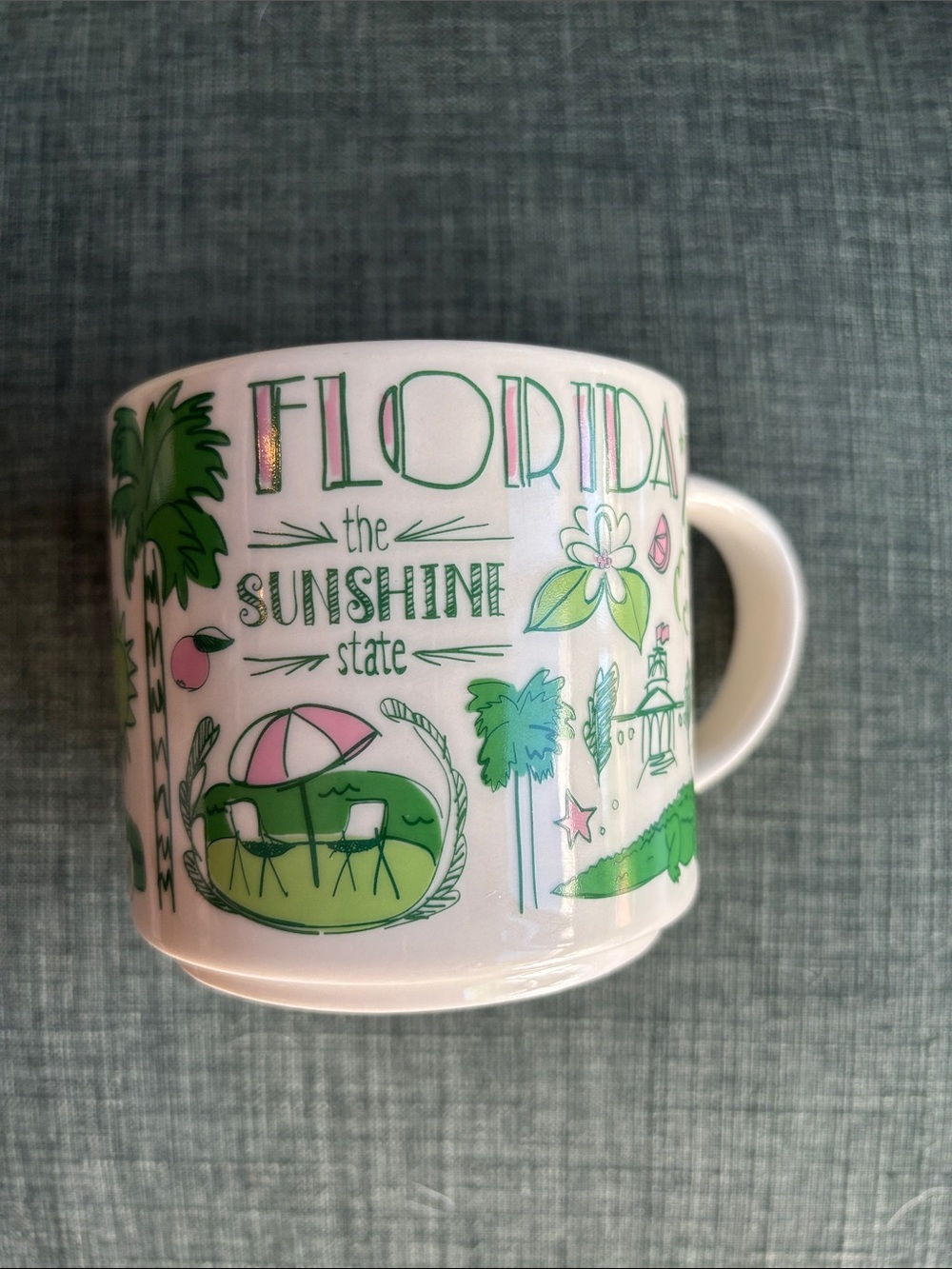 Starbucks Been There series  Florida Mug Sunshine State Ceramic Coffee Mug EUC